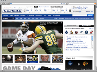 Screenshot of Rogers Sportsnet.cs